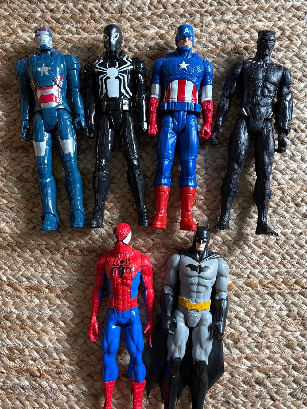 Large Marvel and DC Posable Action Figures bundle of six 2013-2018